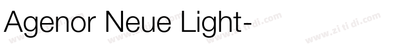 Agenor Neue Light字体转换